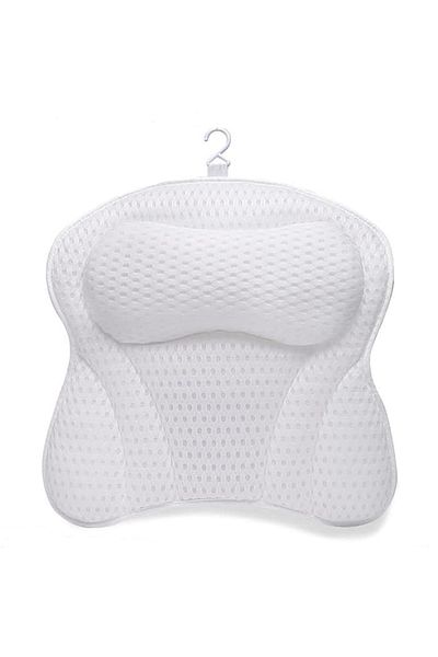 Choice White Bathtub Pillow For Tub, Bath Pillow For Neck & Back Support With Strong Suction Cups, Soft Spa