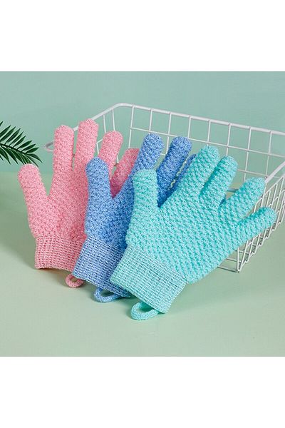 Choice Color Random 1 Pack Of Five Finger Bath Gloves Creative Home Body Massage Sponge Lazy Bath Gloves De