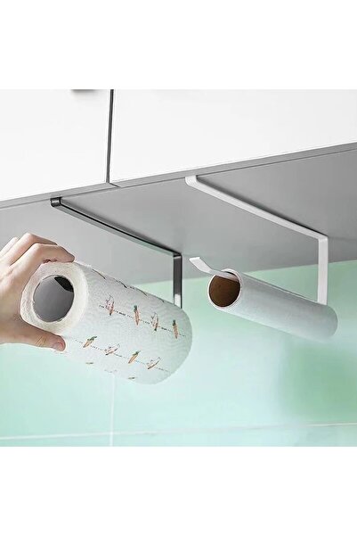 Choice Paper Roll Holder Towel Rack Cling Film Storage Rack Bathroom No-Punching Storage Rack Hanging Sh...