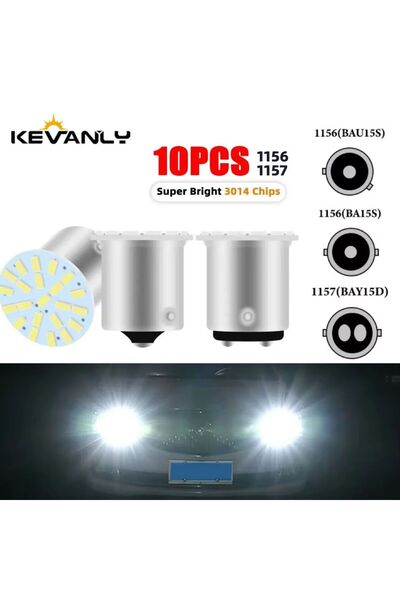 Choice1 1156 ba15s P21W 10PCs 10PCS 1156 BA15S 1157BAY15D LED Bulbs 22SMD Can...