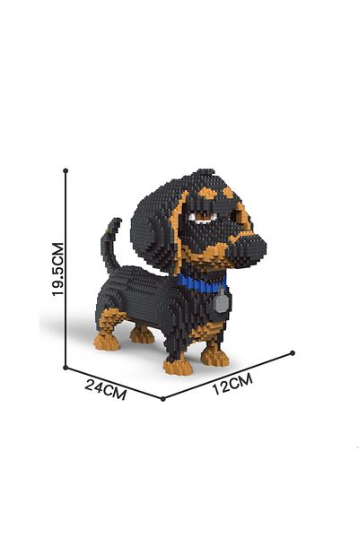 Choice KNEW BUILT Dachshund Dog Model Micro Mini Building Blocks Set Educational Recreation Toys Pet Lov...