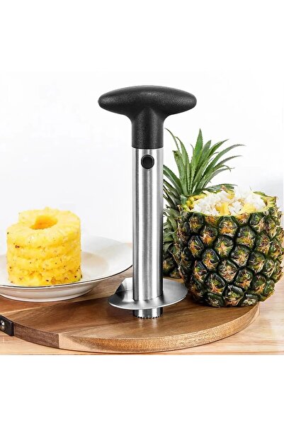 Choice 1 قطعة سوداء من الفولاذ المقاوم للصدأ مقشرة الأناناس وقاطعة الفاكهة وق...
