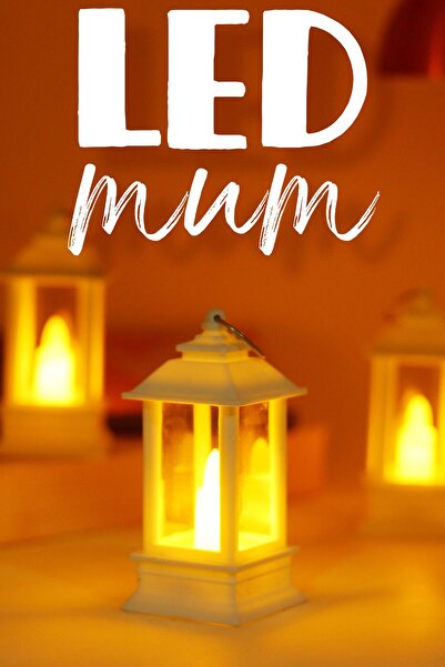 Telvesse 3 ADET Led Mum Mini Dörtgen Tip Pil Dahil Dumansız Alev Ledli Yapay ...