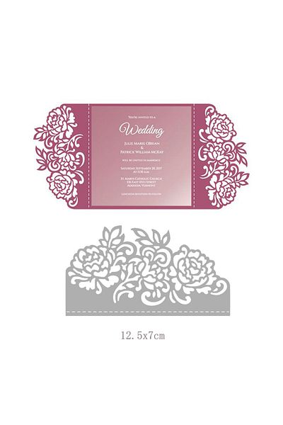 Choice Rose Leaves Border Metal Cutting Dies Stencils Die Cut For Diy Scrapbooking Album Paper Card Embo...