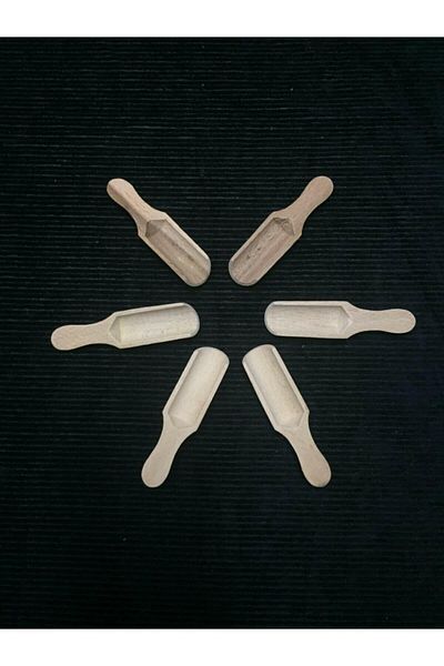 RAMDET حجم صغير 6 قطع ملعقة مقياس خشبي مجرفة توابل ملعقة توابل صغيرة