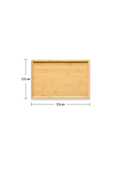 Choice 32x22 Dark Khaki Wooden Tray High-value Rectangular Solid Wood Tea Fruit Snack Tray Desktop Storage