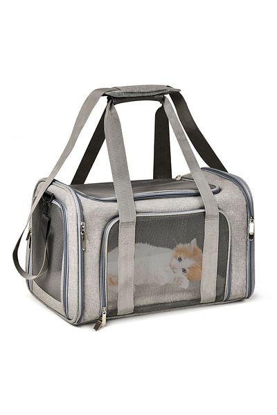 Choice M (43X28X28CM) Gray Dog Carrier Bag Soft Side Backpack Cat Pet Carriers Dog Travel Bags Airline Appr