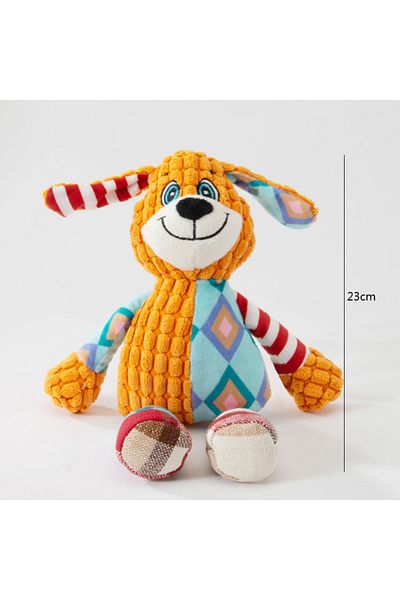 Choice Dog Pet Plush Toy Cat Dog Puzzle Toy Cute Animals Bite Resistant Interactive Squeaky Pet Dog Teeth C