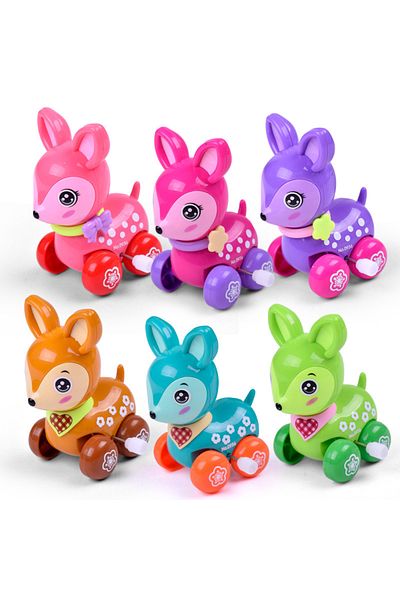 Choice 1pc Color Random New Cute Cartoon Animal Deer Wind Up Toys Colorful Clockwork Spring Newborn Toys Ru