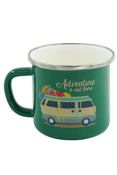 Orcamp Green Retro Enamel Caravan 180 ml Mug - Out-1900