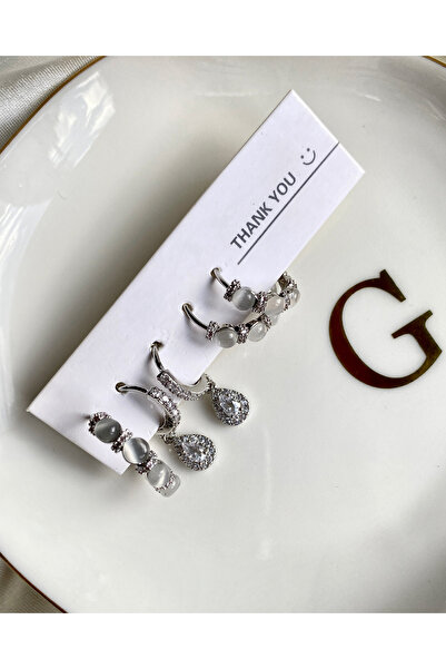 GAMZE مجموعة أقراط VIP PREMIUM من الفولاذ