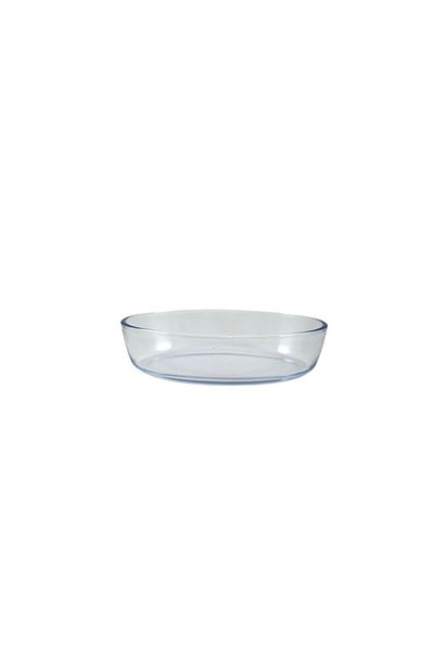 AVCI HOME MAKER Oval Glass Baking Dish, 0.7 Lt Capacity, 20.6X13.6 Cm Diameter, 4.8 Cm Height - Clear