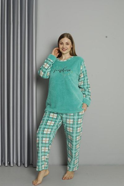 shopshop Copy - Women's Well Soft Plus Size Fleece Plush Pajama Set-20078