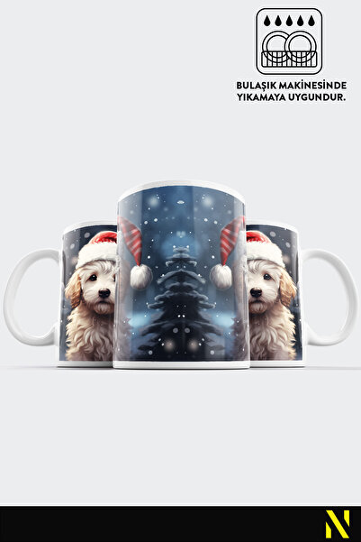 nilizma Christmas New Year Themed Dog Mug Cup Mug 330 ml