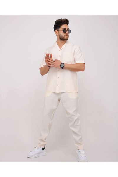 erba Men's Double Suit Linen Shirt Trousers