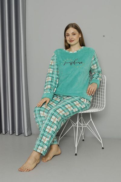 shopshop Copy - Women's Well Soft Plus Size Fleece Plush Pajama Set-20078