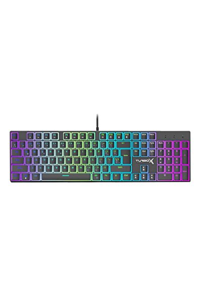 TURBOX TR-MK10PD USB Kablolu (Siyah) Rgb Makro Gaming Mekanik Klavye Pudding Tuş Bilek Destekli