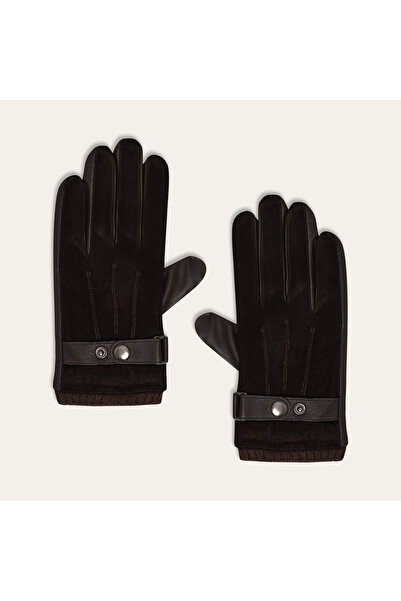 Mudo Belt Detailled Wool Mixed Gloves
