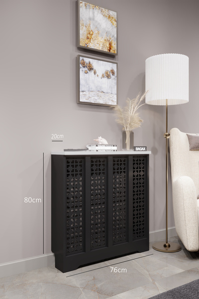 BAGAX Truva Model, Siyah Üstü Beyaz Renk,iç Ölçü 76 Cm Dış Ölçü 80 Cm Petek K...