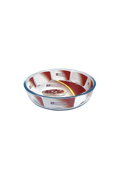 AVCI HOME MAKER Round Glass Baking Dish, 2.1 Lt Capacity, 26.4 Cm Diameter, 5.8 Cm Height