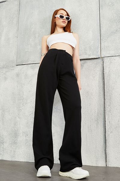 MevaMoss Pantaloni Palazzo cu talie înaltă pentru femei