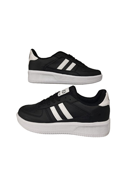 BS BLACK SEA Crno-beli Prugasto Ravan đon sportske patike