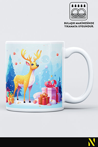 nilizma Christmas New Year Themed Deer Mug Cup Mug 330 ml
