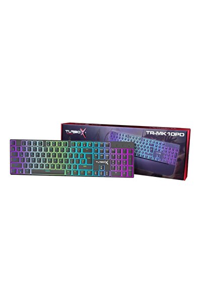 TURBOX TR-MK10PD USB Kablolu (Siyah) Rgb Makro Gaming Mekanik Klavye Pudding Tuş Bilek Destekli
