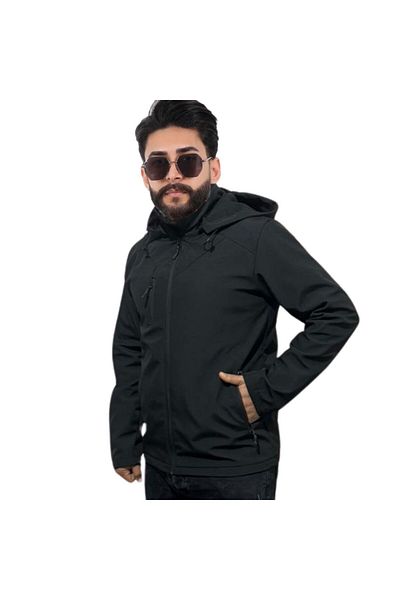 MERTEX Men's Softshell Winter - Hooded, Zip-Up and Wind and Waterproof Coat