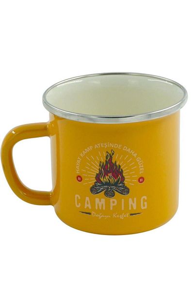 Orcamp Retro Enamel 180ml Yellow Camping Cup - Out-1900