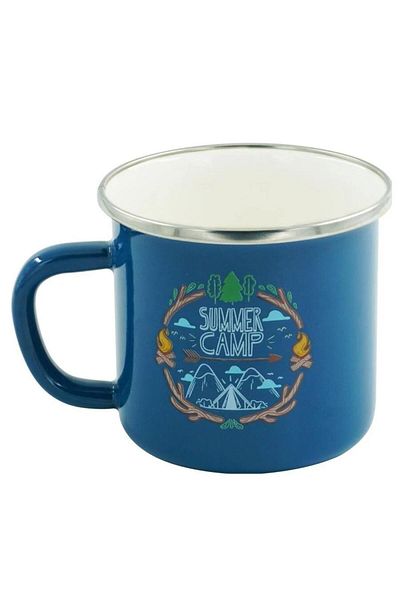 Orcamp Retro Enamel - 180 ml Blue Mug, Out-1900 Model