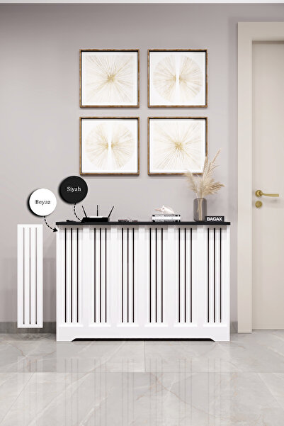 BAGAX Efes Model, Beyaz Üstü Siyah Renk,iç Ölçü 116 Cm Dış Ölçü 120 Cm Petek ...