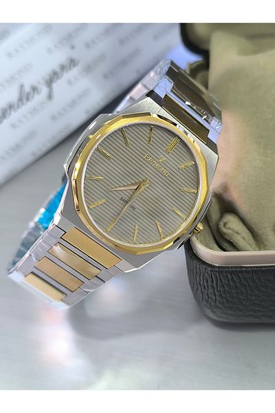 Raymond Sapphire Glass Steel Sports Men's Wrist Watch