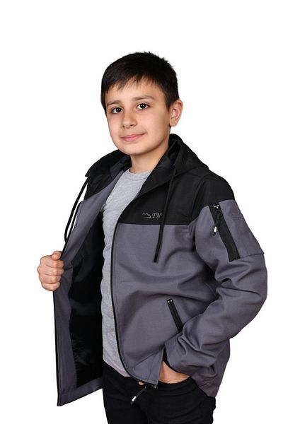MAXI DRY Dual Color Boys' Raincoat, Waterproof and Windproof, 7-15 Years Old