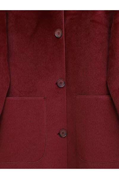 Modamorfo Claret Red Coat with Buttons and Pockets
