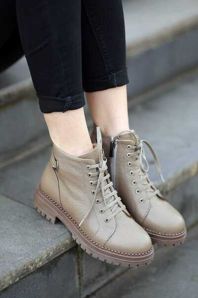 EREN SHOES BAG (ASTARA) Справжня шкіра Регульовані шнурки Деталізована блискавка Внутрішня частина Ортопедичні черевики VIZON FLOTTER