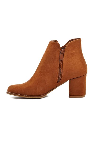 AYAKMOD Tan Suede Γυναικείες Μπότες