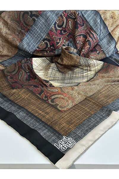 İpek Levidor trend desenli twill eşarp