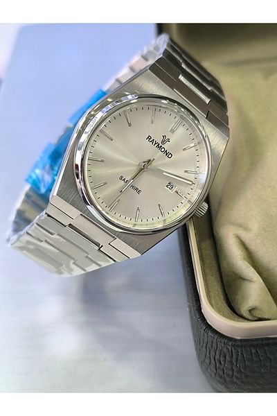 Raymond Sapphire Glass Steel Sports Men's Wrist Watch