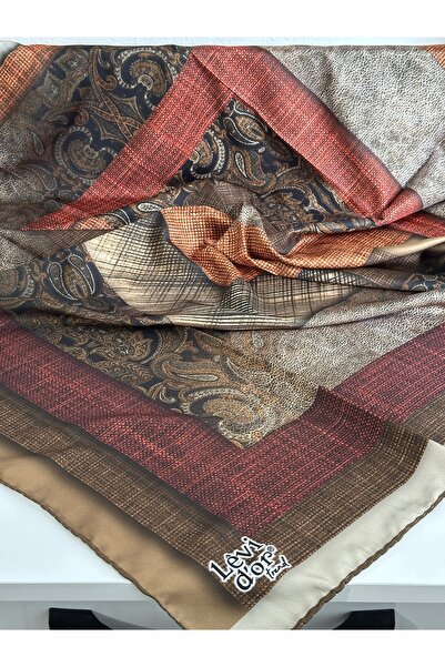 İpek Levidor trend desenli twill eşarp