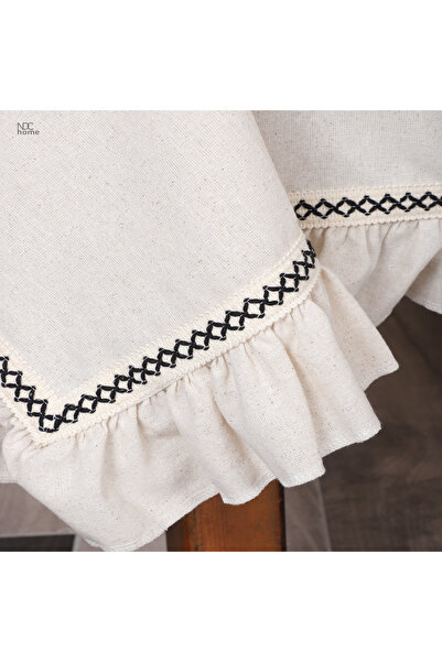 NDC HOME Raw Linen Special Series Ruffle Tablecloth
