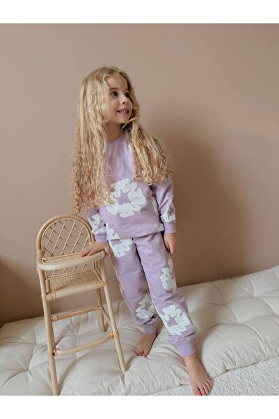 YİGİT BUTİK Set de jos și de sus pentru fete cu imprimeu Yigit Boutique