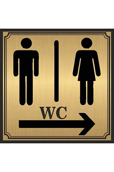 Metal Wc Bay Yönlendirme Levhası  20*20 cm