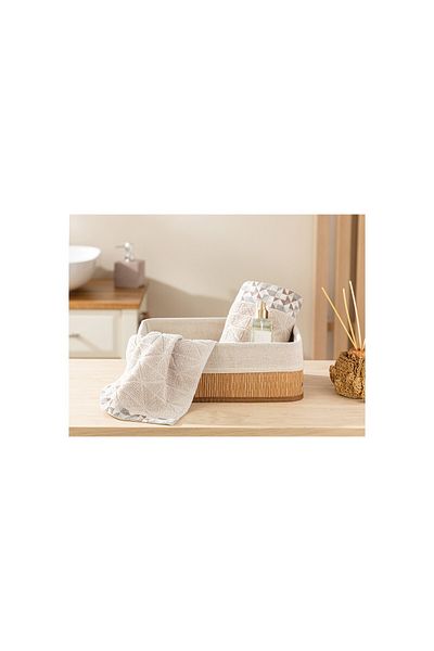 English Home Gina Bamboo Basket 32X22X12 cm Light Brown - Bamboo - Brown