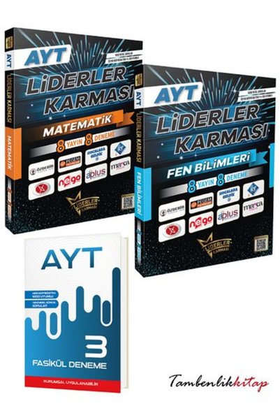 Bilimyolu Yayıncılık Liderler Karması AYT Matematik, Fen bilimleri Branş Deneme Seti +3 Fasikül Deneme