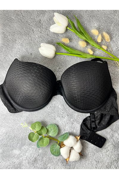 MİSTİRİK Blera Model Μαύρο Γυναικείο Push-Up Σουτιέν με επένδυση