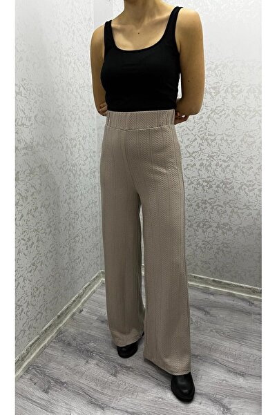 520CK Women's Elastic Waist Wide Leg Pants