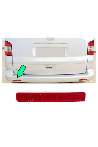 partus Vw Cat Eye - 16.5 cm Rear Bumper Reflector for Volkswagen Transporter T5 Multivan 2003-2010