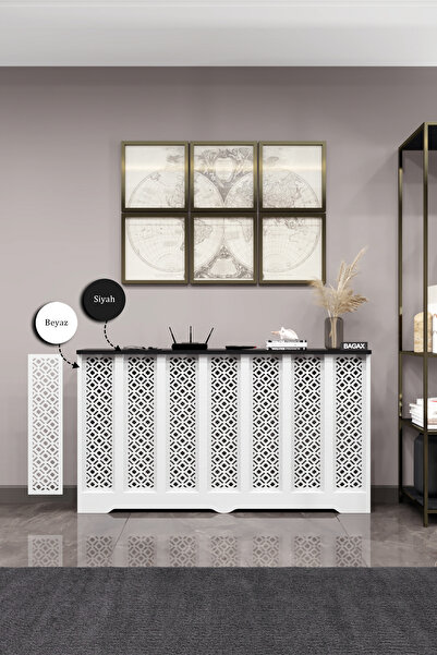 BAGAX Pera Model, Beyaz Üstü Siyah Renk,iç Ölçü 136 Cm Dış Ölçü 140 Cm Petek ...