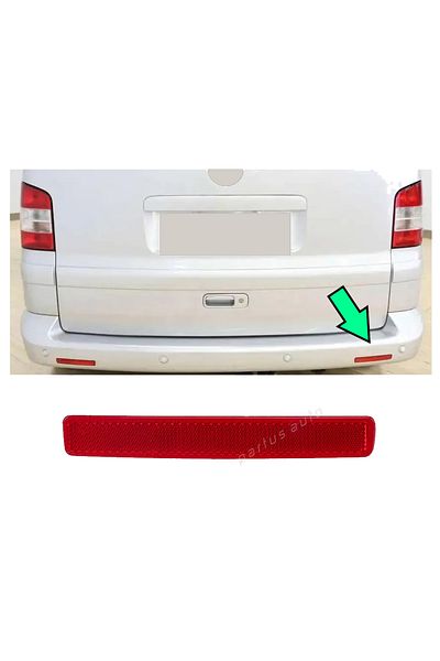 partus Back Bumper with Reflector for 2003-2010 Vw Transporter T5 Multivan - 16.5 cm Cat Eye
